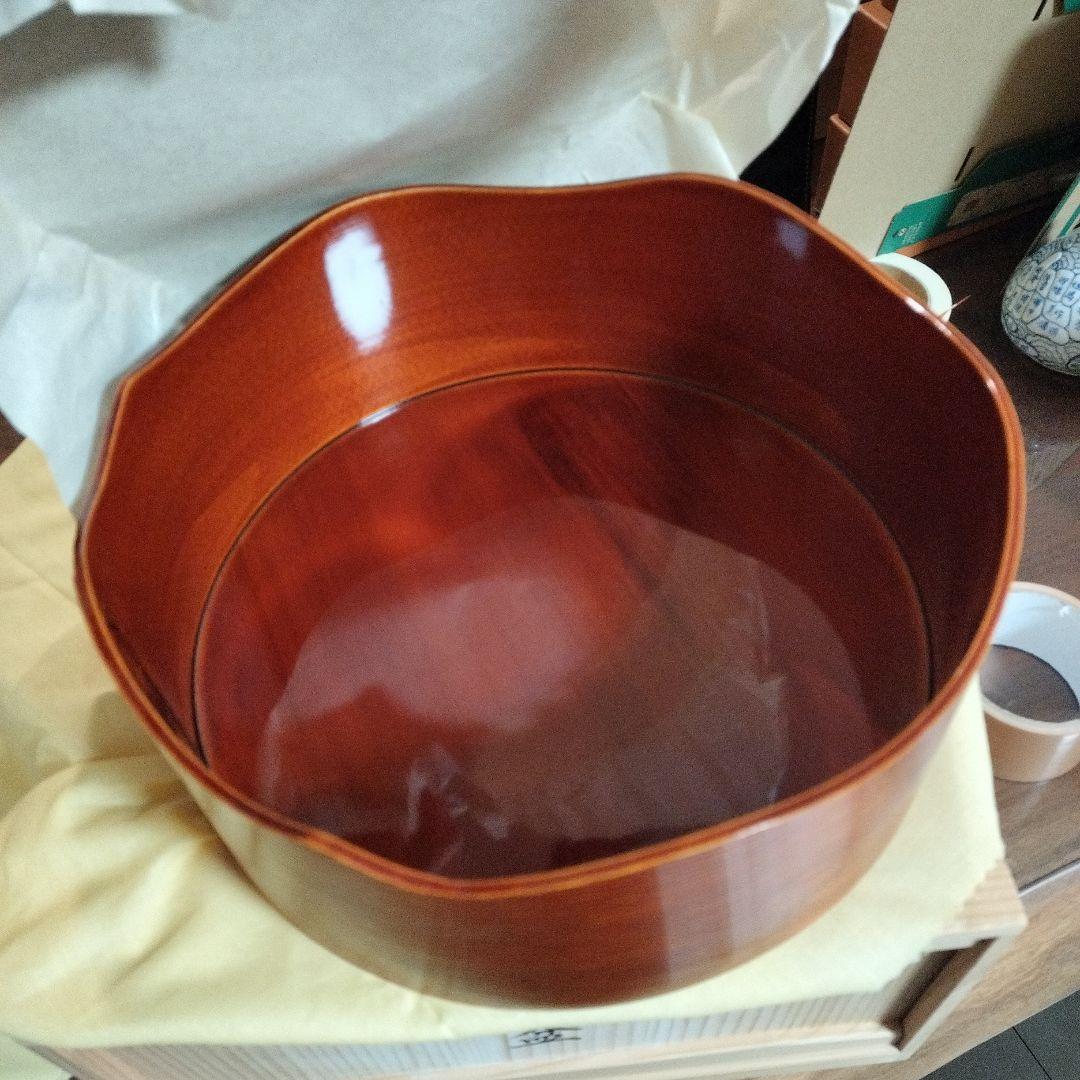 飛騨春慶　千歳盆　新品　箱付き　漆器