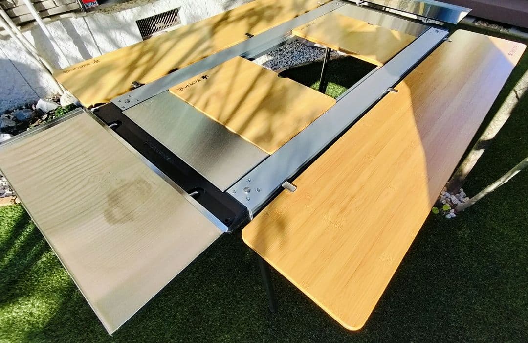 ☆希少☆peakスノーピーク　スライドトップロング竹２枚セット　ケース付