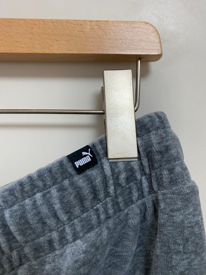 Y2K PUMA ベロア セットアップ 上下 メンズ グレー トラックジャケット