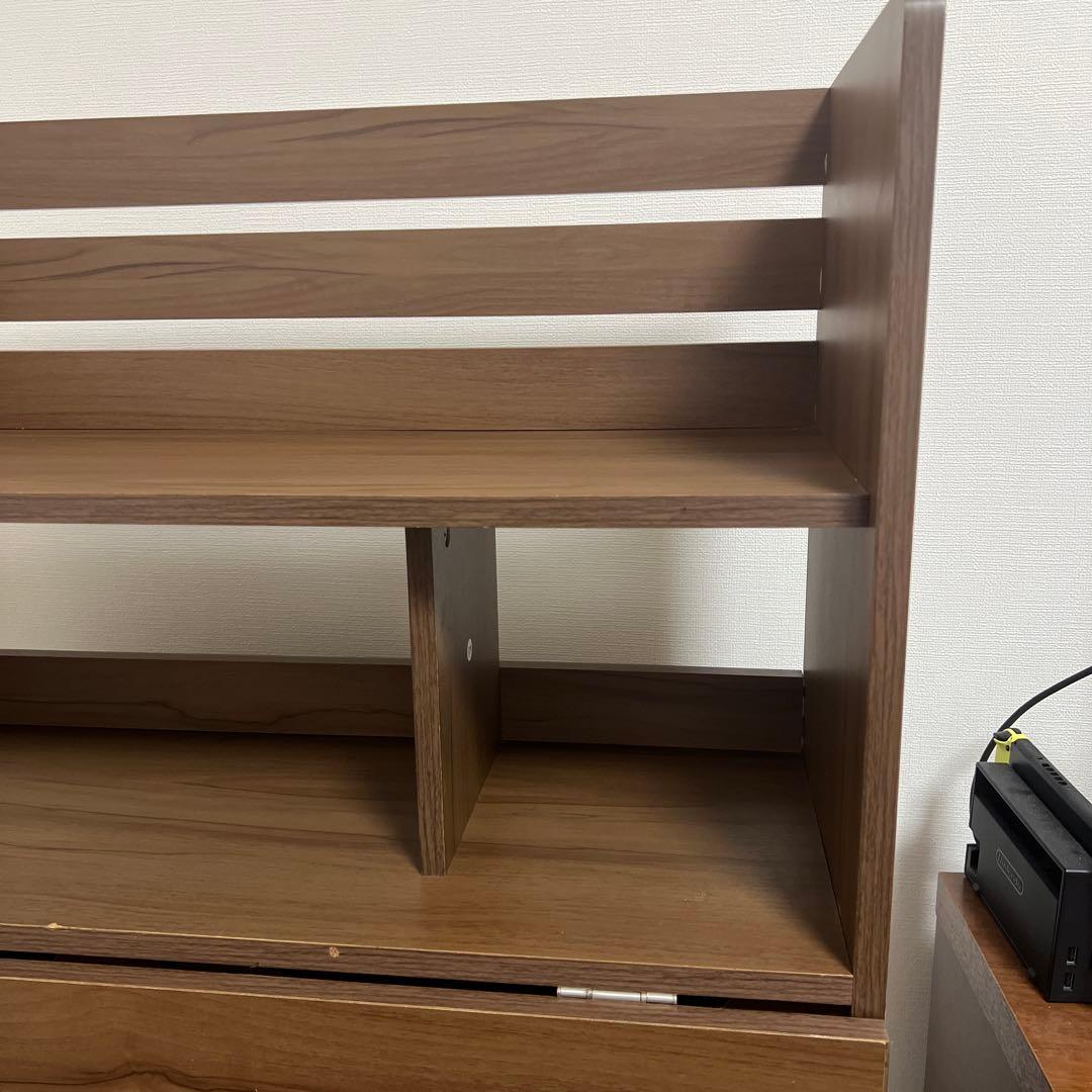 ニトリ.ブラウン木製シンプルデスク