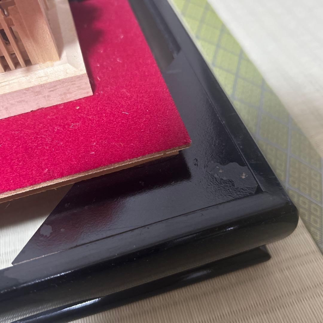 雛人形セット 平安春峰作　和風ランプガラスケース付き