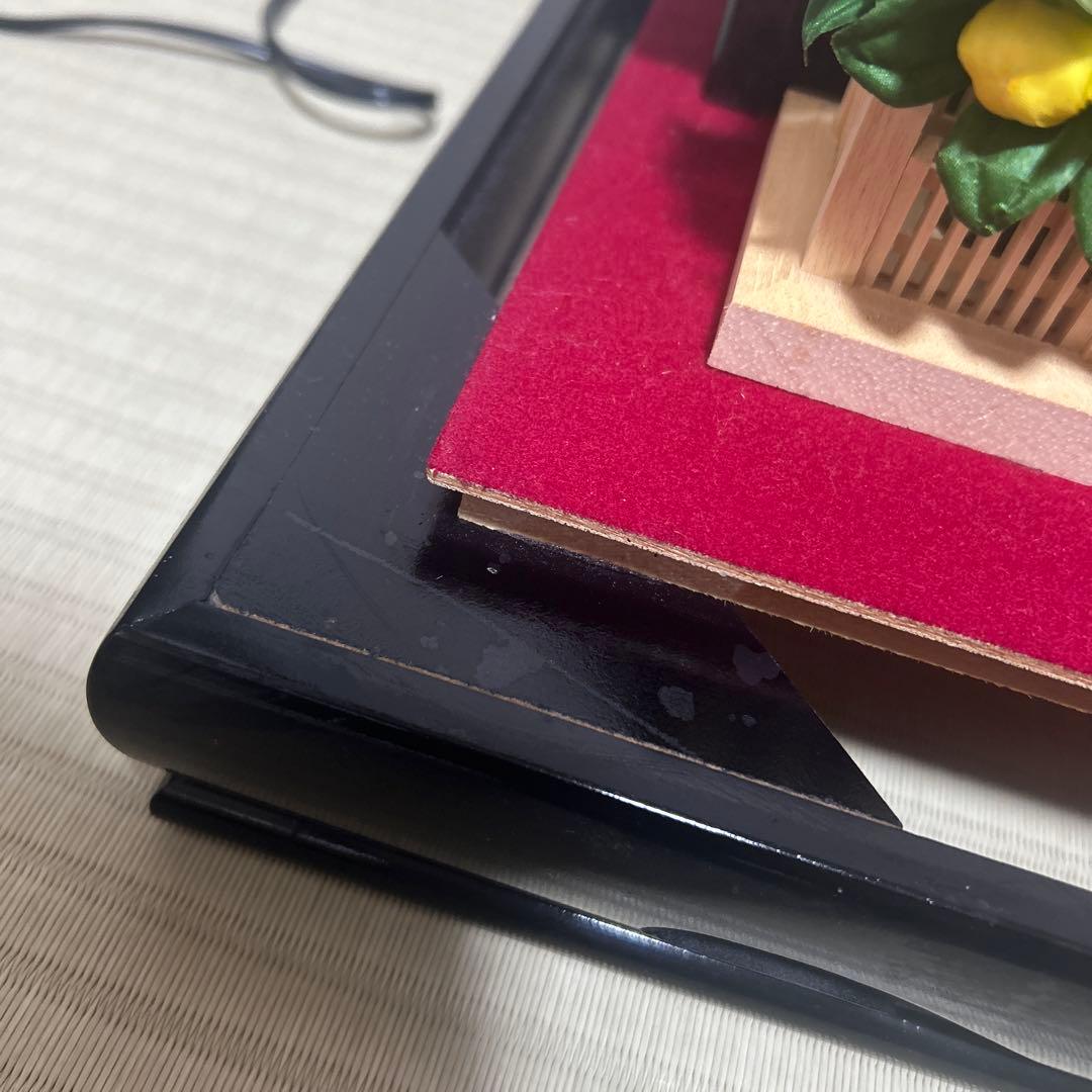 雛人形セット 平安春峰作　和風ランプガラスケース付き