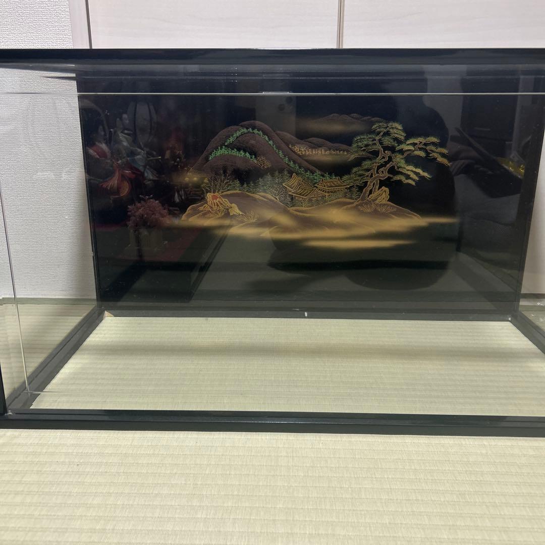 雛人形セット 平安春峰作　和風ランプガラスケース付き