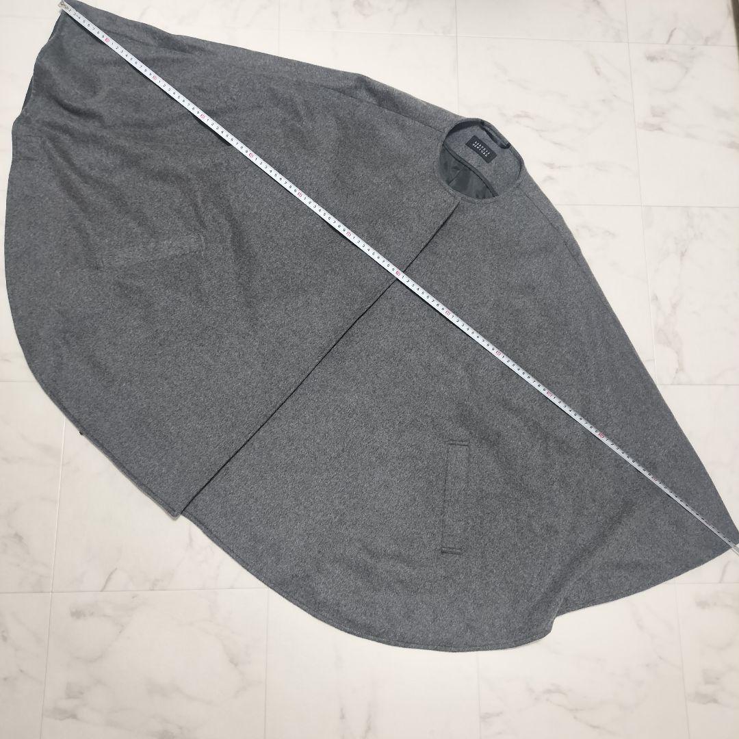 バーニーズニューヨーク　カシミヤ100%　ケープコート　ポンチョ　グレー