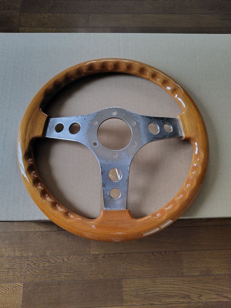 ウッドハンドル OBAハン 旧車 レトロ 当時物 走り屋