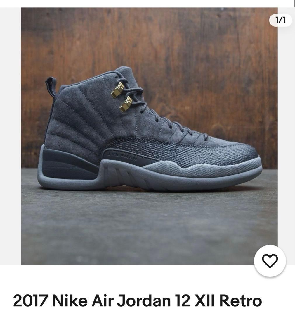 :: JORDAN 12 RETRO :: GRAY サイズ6 Y ::