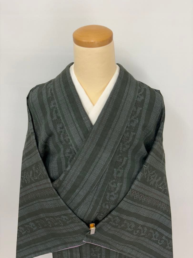 紬 袷 結城紬 奥順謹製 はたおり娘 証書付