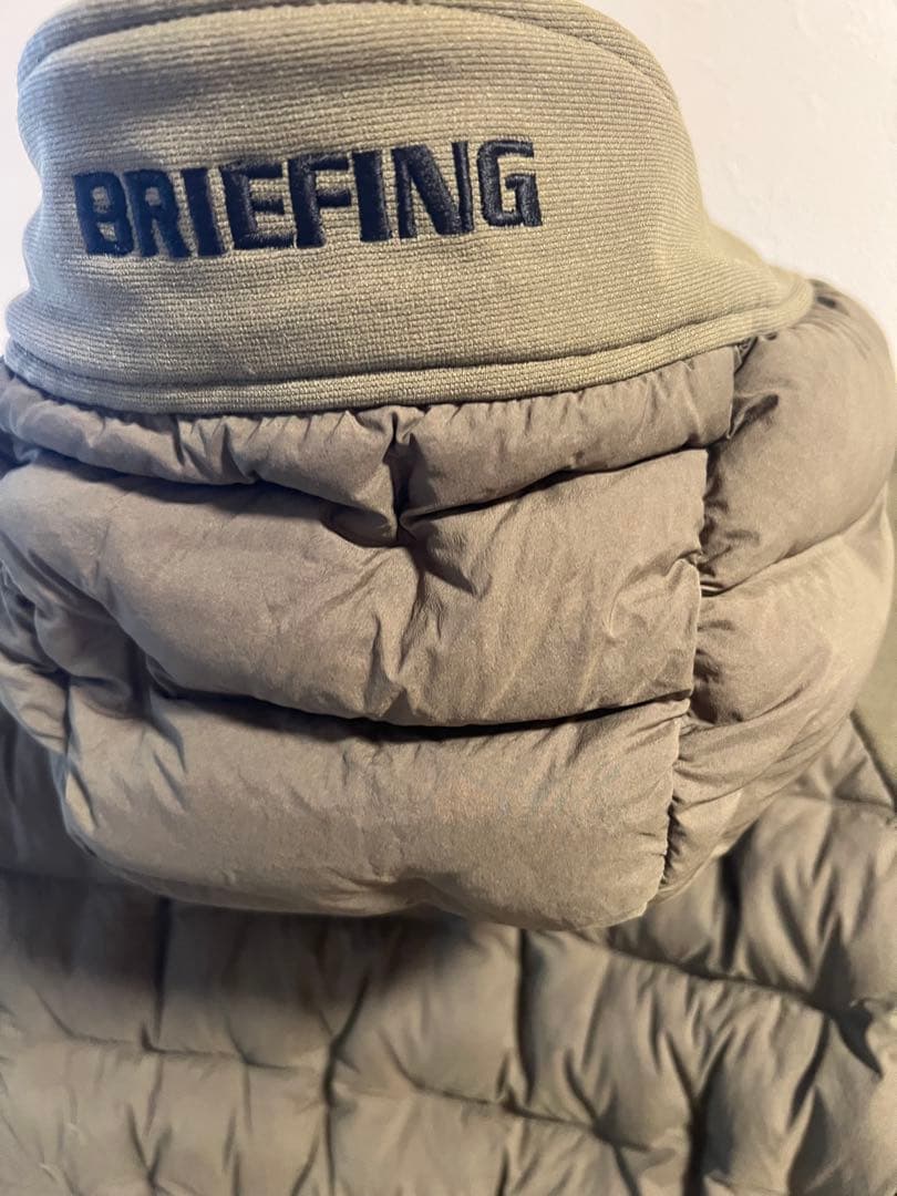 BRIEFING ダウンジャケット フード付き Sオリーブ