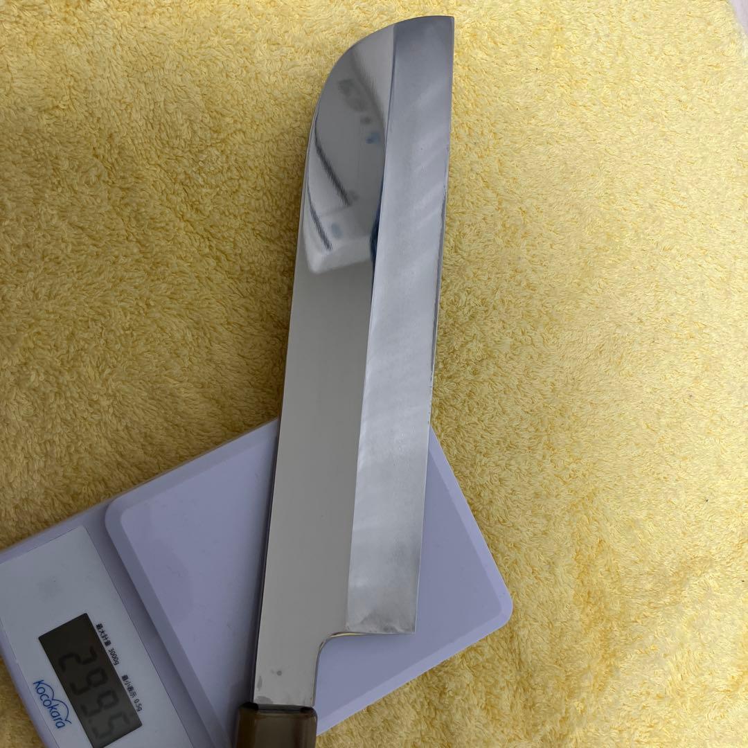 マ*サ様 ④銀三 本焼 薄刃8寸 全鏡面 黒檀柄両水牛角