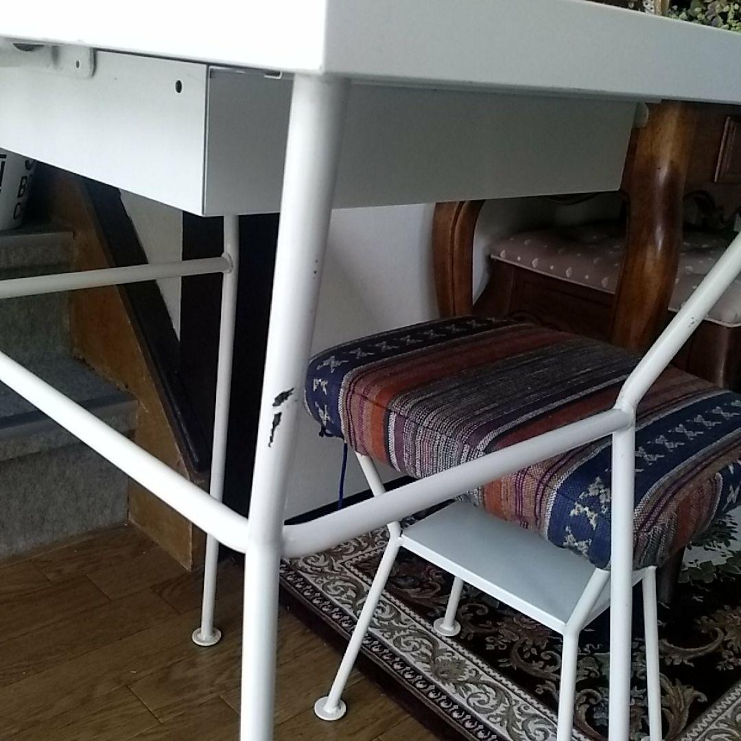 昭和レトロ　シャビーシックな鏡面台と椅子