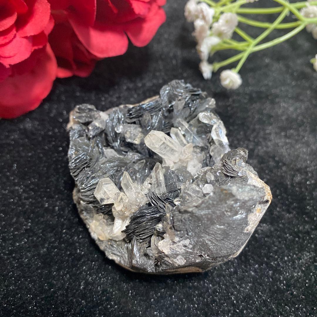 スペキュライト水晶共生クラスター アイアンローズ ヘマタイト ブラックローズ