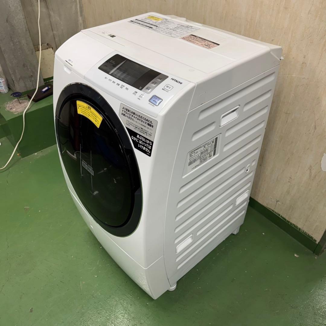 112 日立ドラム式洗濯機　乾燥付　10/6kg 小型　一人暮らし　左開き　安い