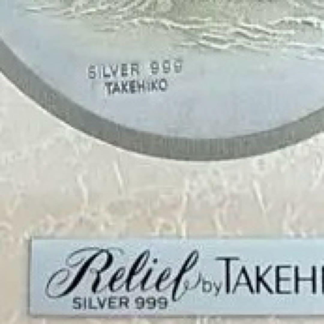 TAKEHIKO 武比古 作SILVER999 純銀 ヨット船卓上額　専用箱付