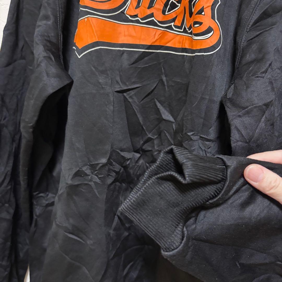 希少　パーカー　ウォームアップウェア ハーフジップ　海外古着【M】ブラック