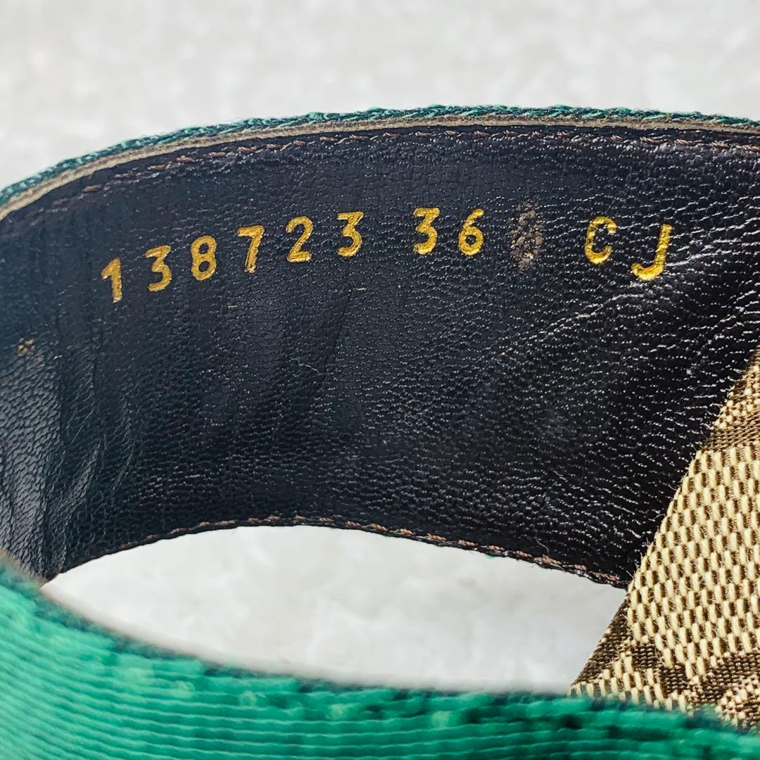 ⭐️ レア　Gucci モノグラム ハイヒールミュール　36（23cm）