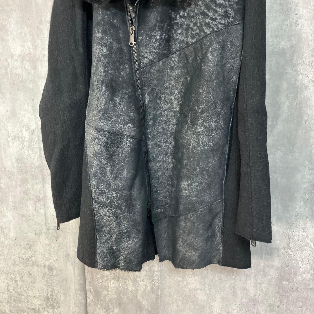 TRANSIT UOMO ニットムートンライダースコート S