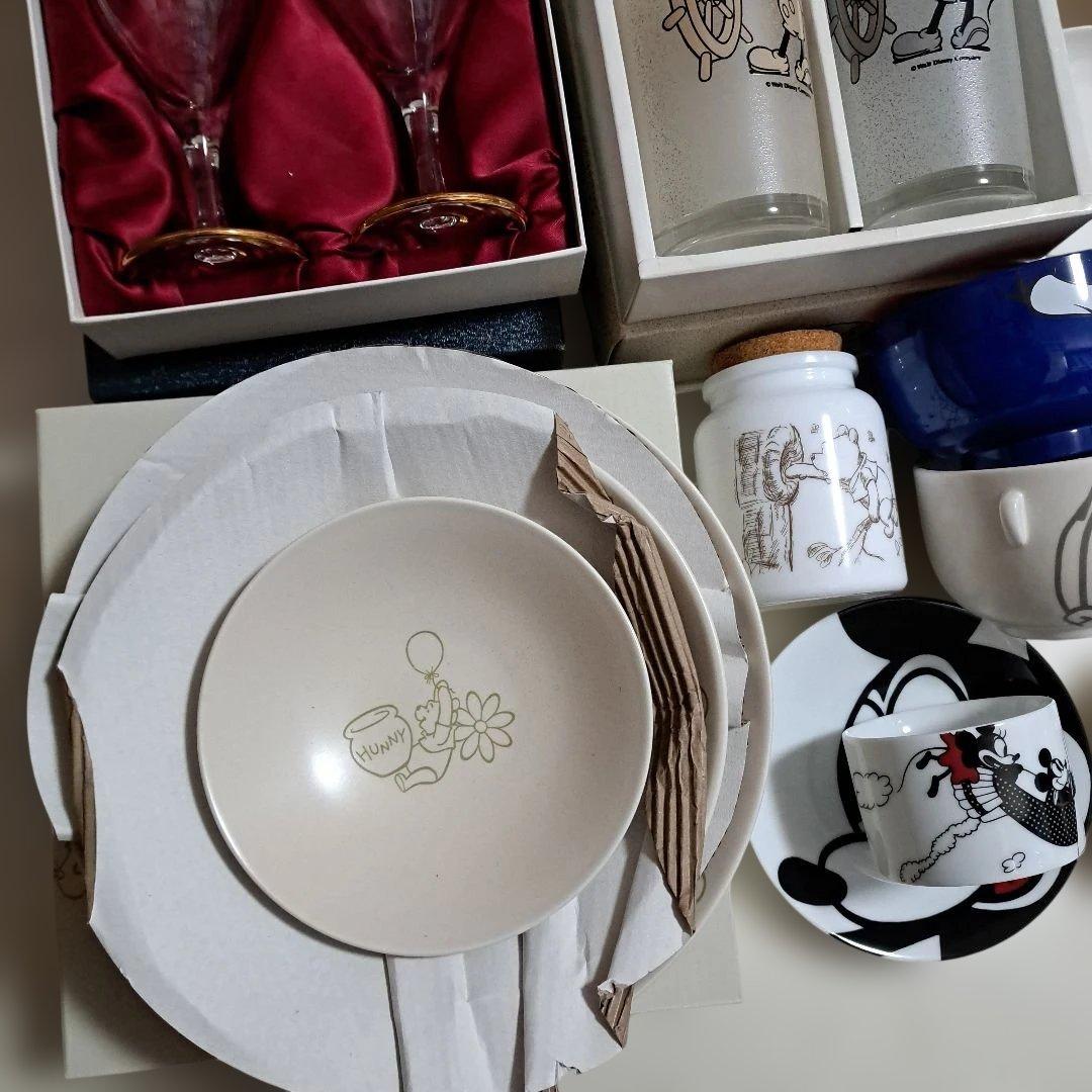 ディズニー　食器　お皿　カップ&ソーサー　ワイングラス　まとめ売り