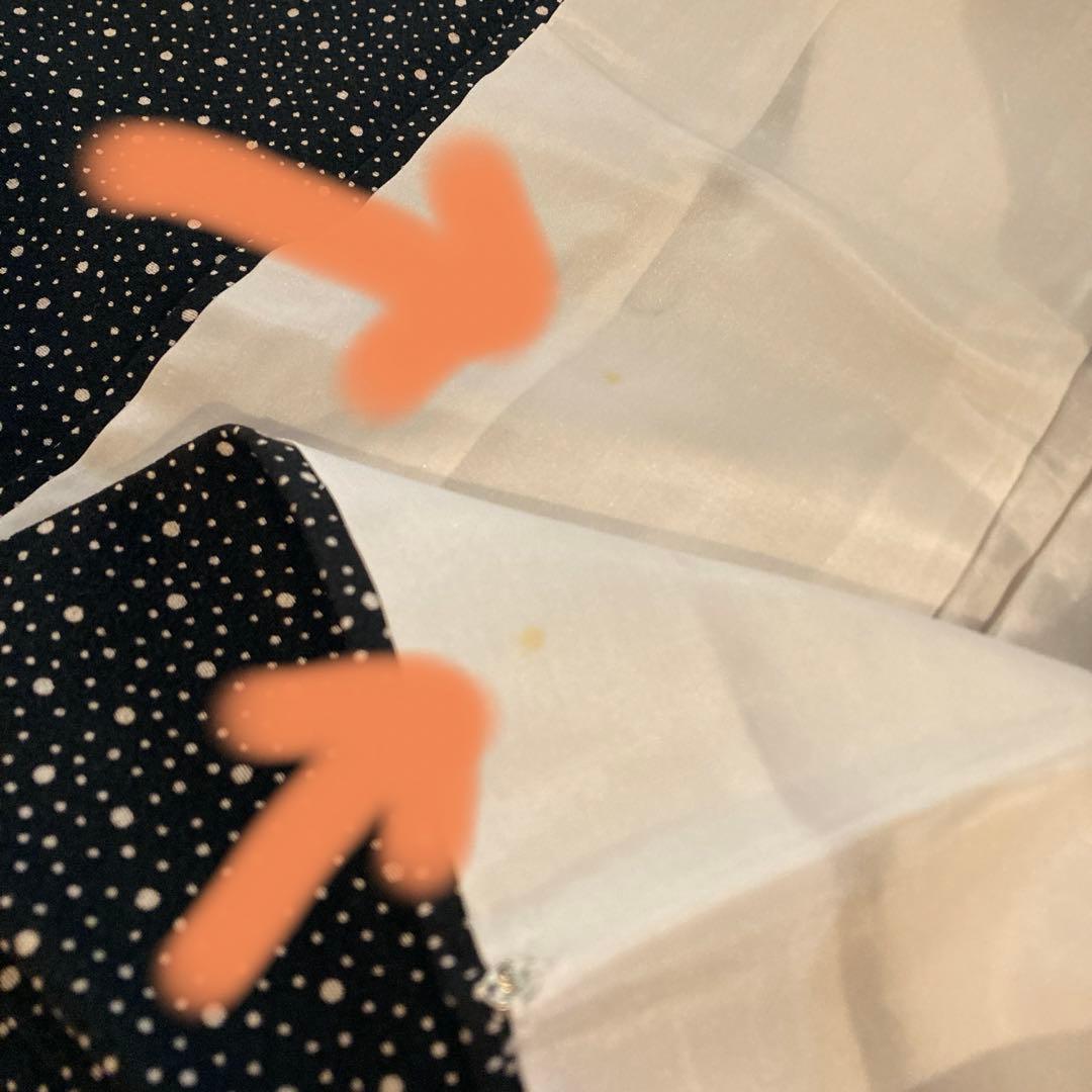 黒に白の水玉模様 小紋着物