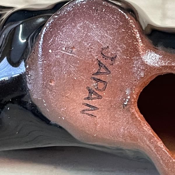 ビンテージ　ブラックパンサー２体セット　陶器　置物　黒豹