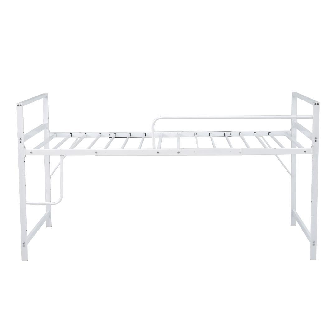 ロフトベッド【S・シングル】　ロータイプ　高さ110cm　スチール製　WHITE