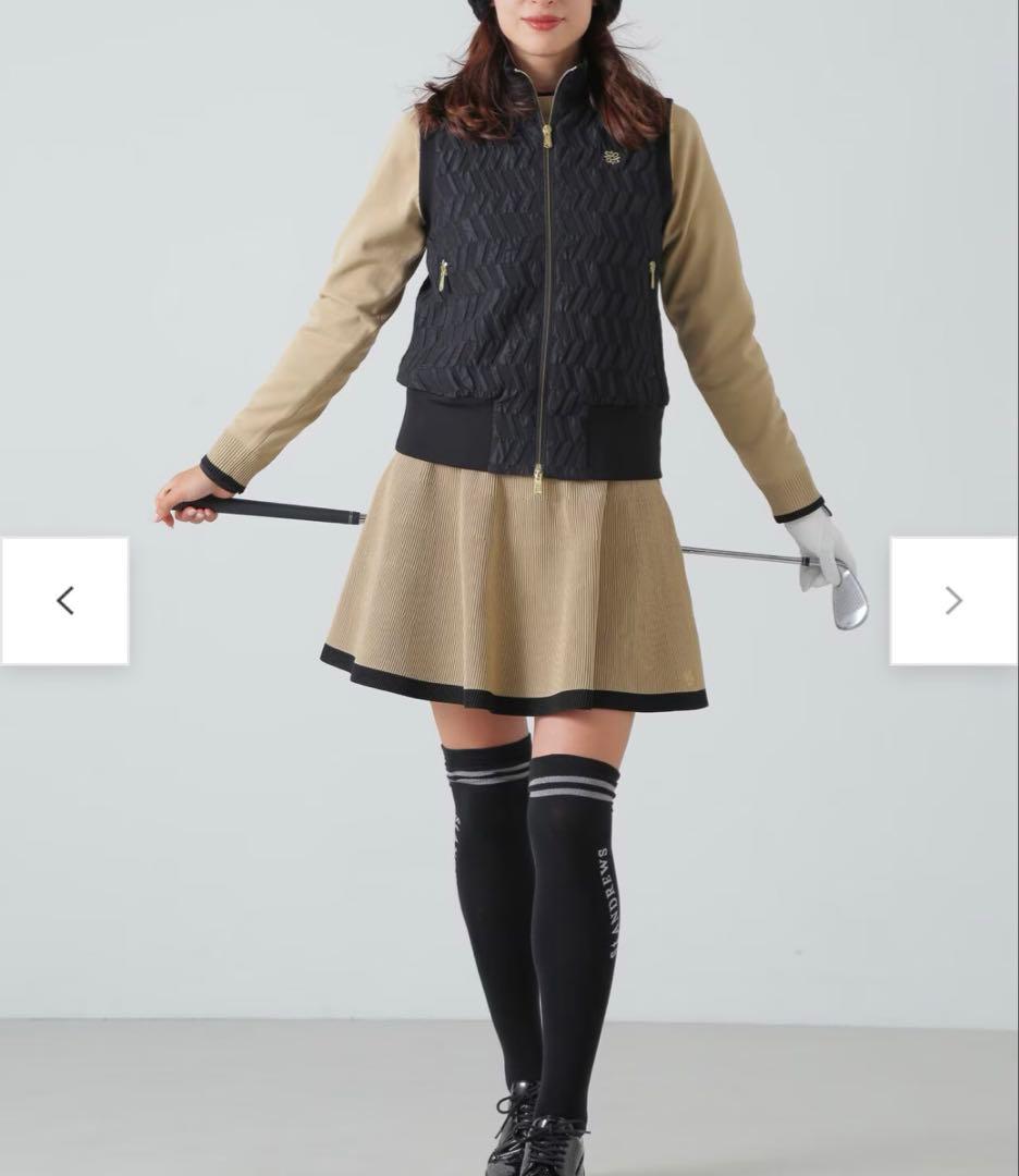 セントアンドリュース　レディースゴルフウェア　スカート　ベージュ