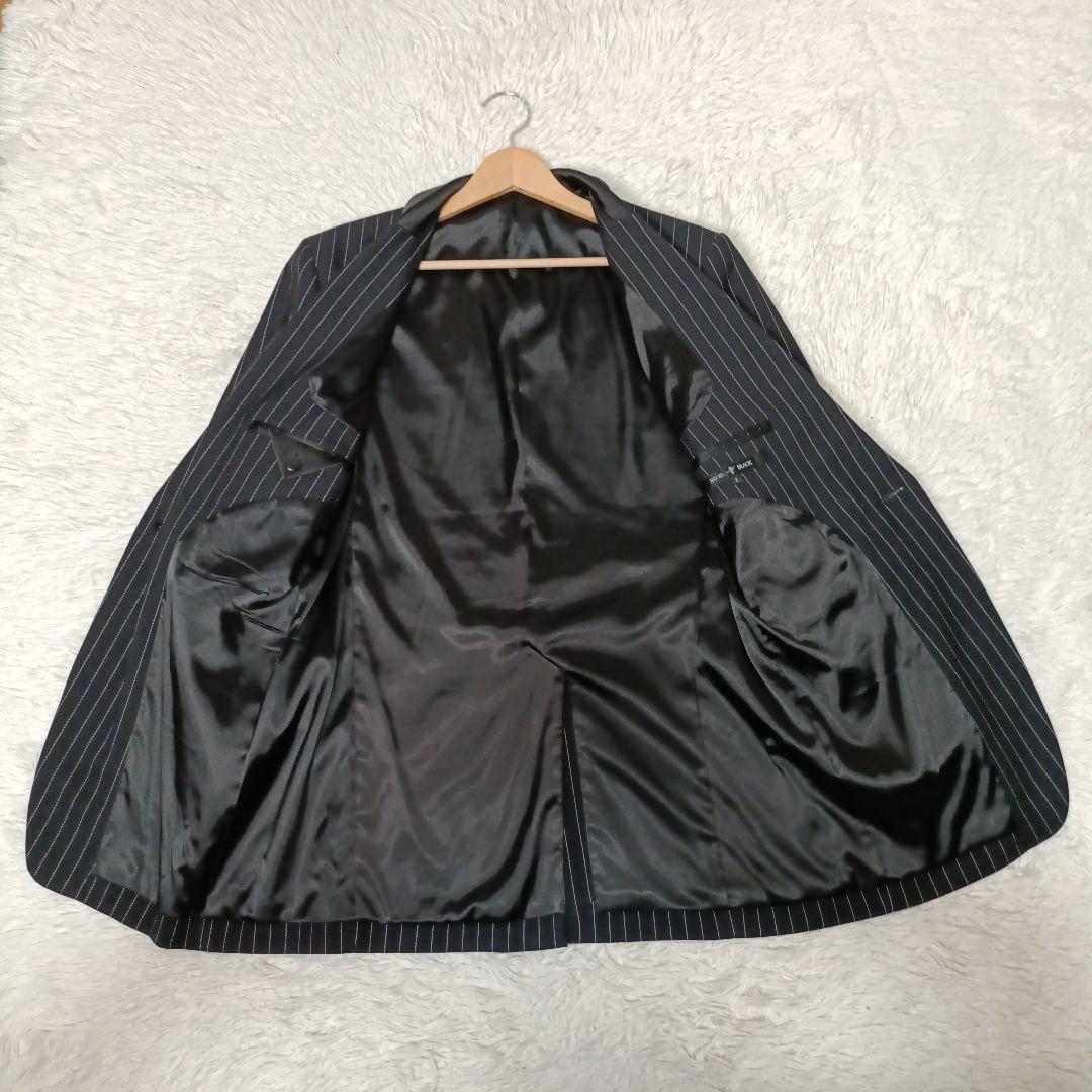 美品■NO ID. BLACK セットアップ ブラック×ストライプ