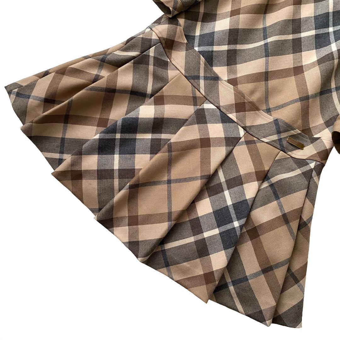 未使用品 バーバリーブルーレーベル ノバチェック ワンピース 36 ロゴプレート