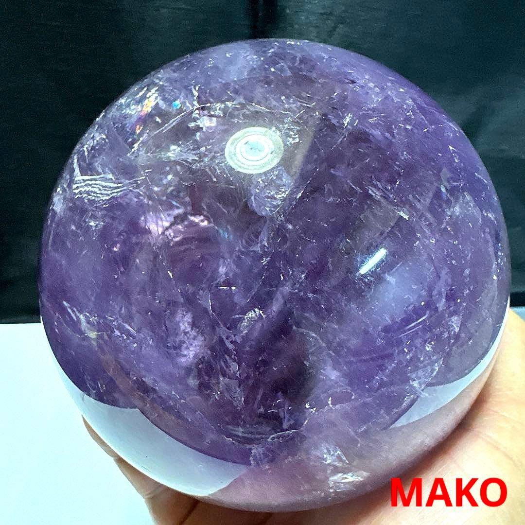 M1776☆アメジスト丸玉直径120mm2.4Kg☆天然石☆N50601-A