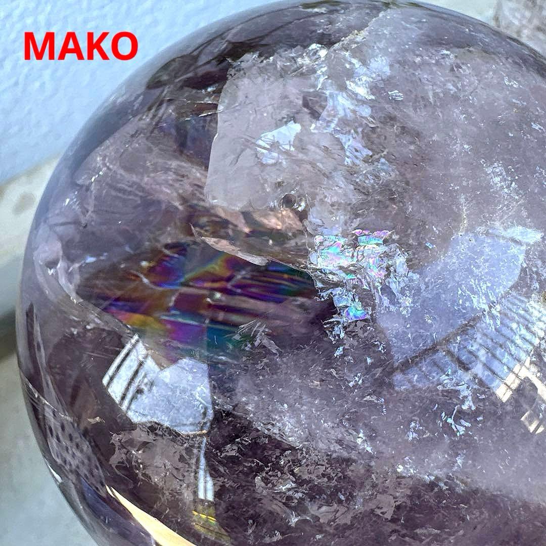 M1776☆アメジスト丸玉直径120mm2.4Kg☆天然石☆N50601-A