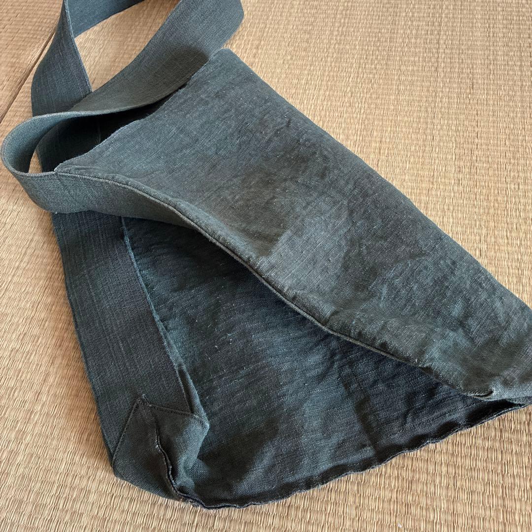 冨澤恭子　柿渋染め　斜めがけバッグ