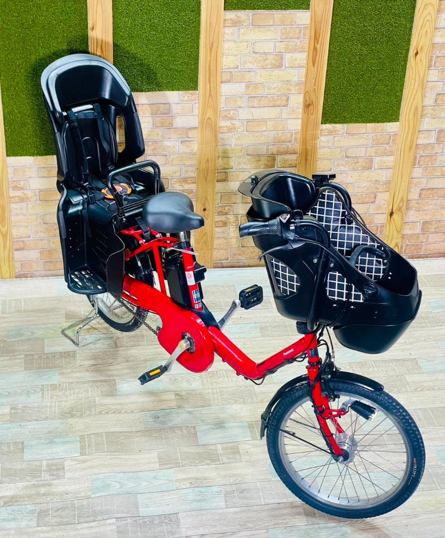 レッド系 パナソニック 子供乗せ電動アシスト自転車 H3335