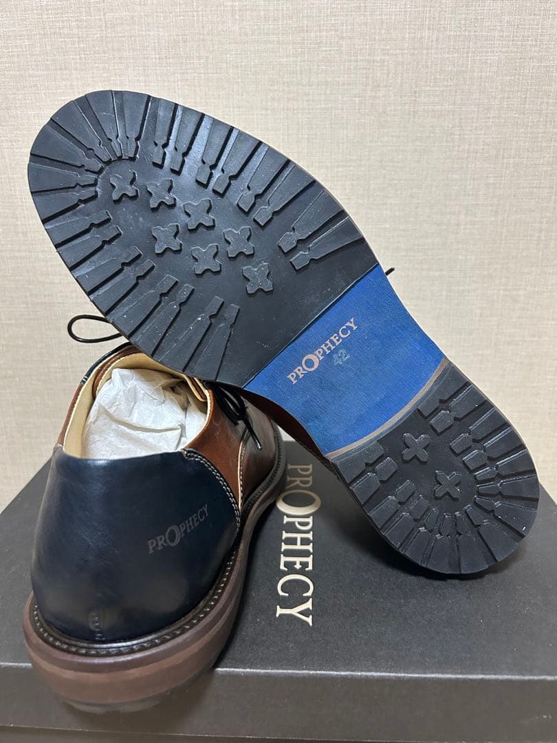 未使用 PROPHECY 外羽根レザーシューズ 42 日本サイズ27cm相当