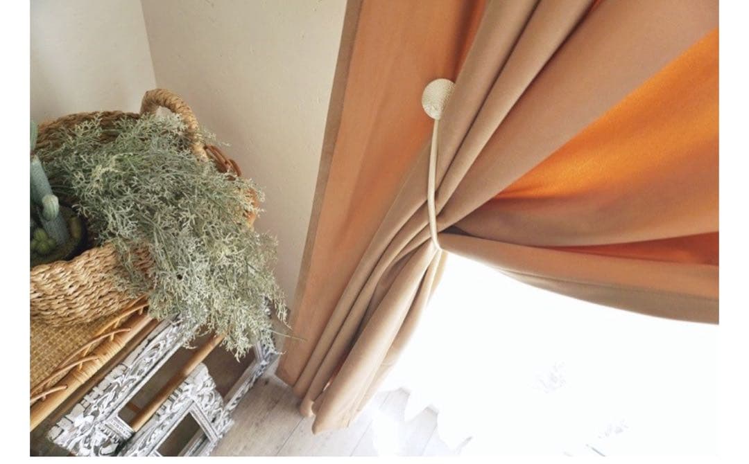 ベロアミルクティーカーテン レースカーテンセット