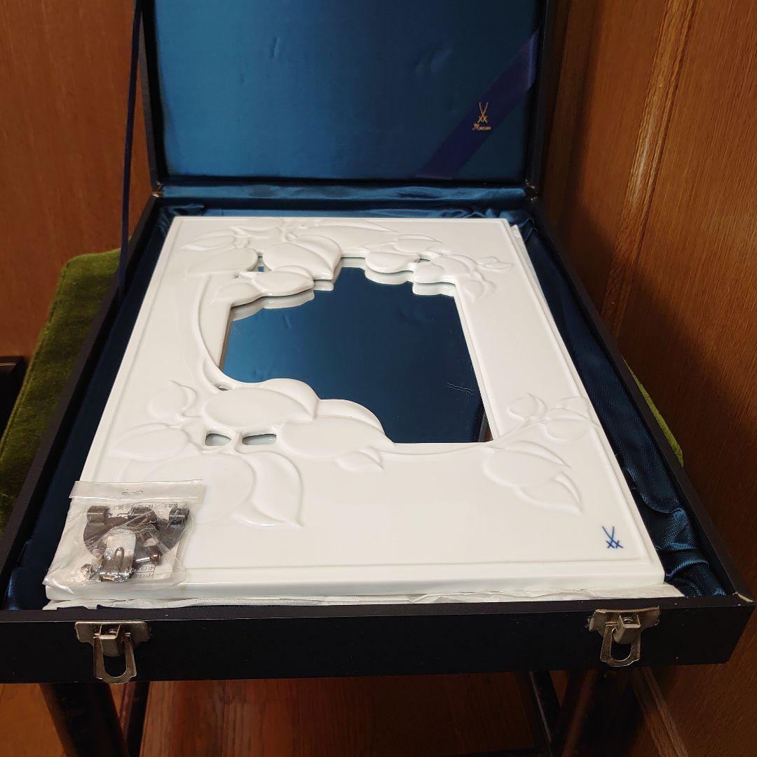 マイセン　立体プラークミラー