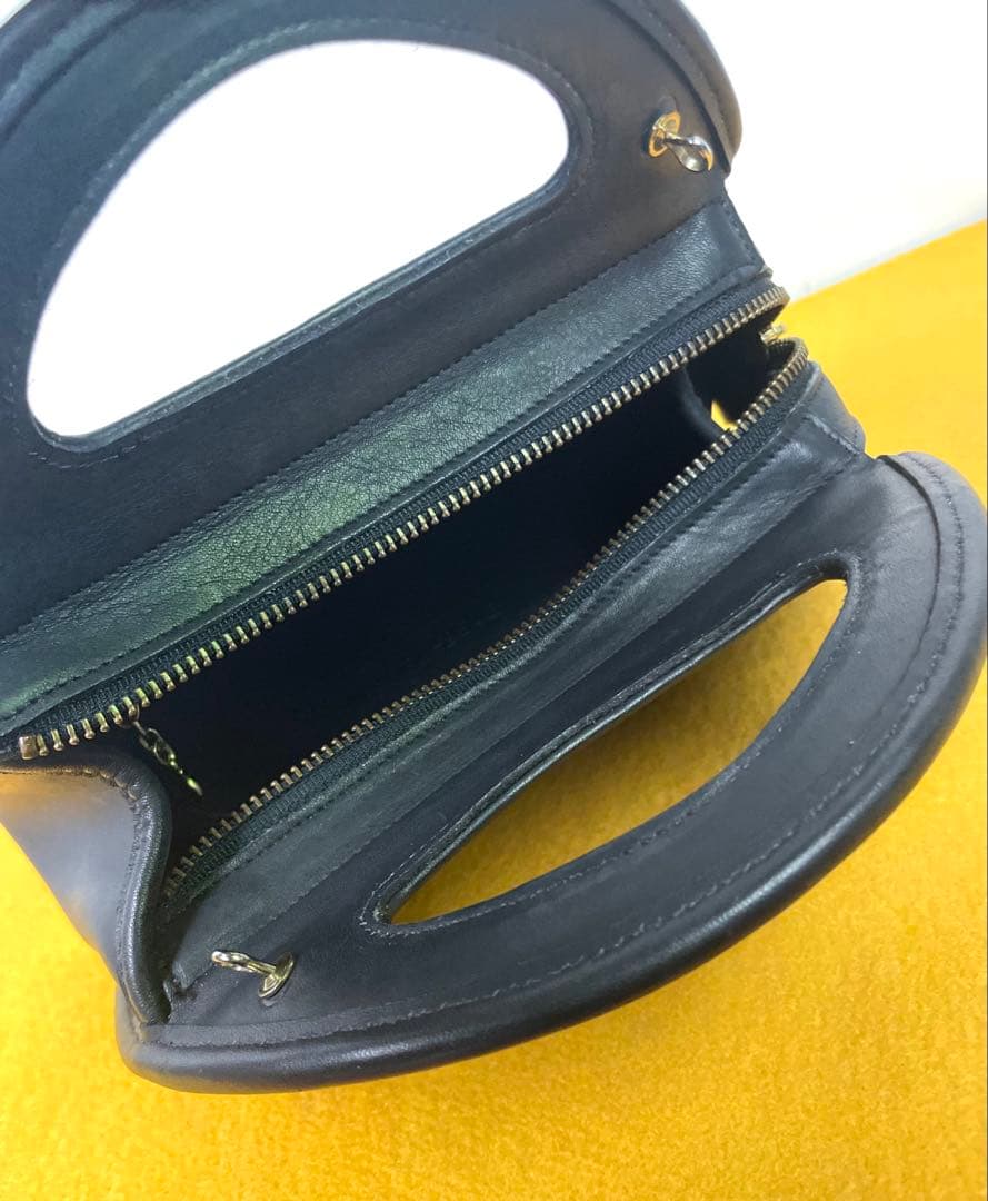 ●OLD COACH 9942 ハーフムーン 2way バッグ ブラック●