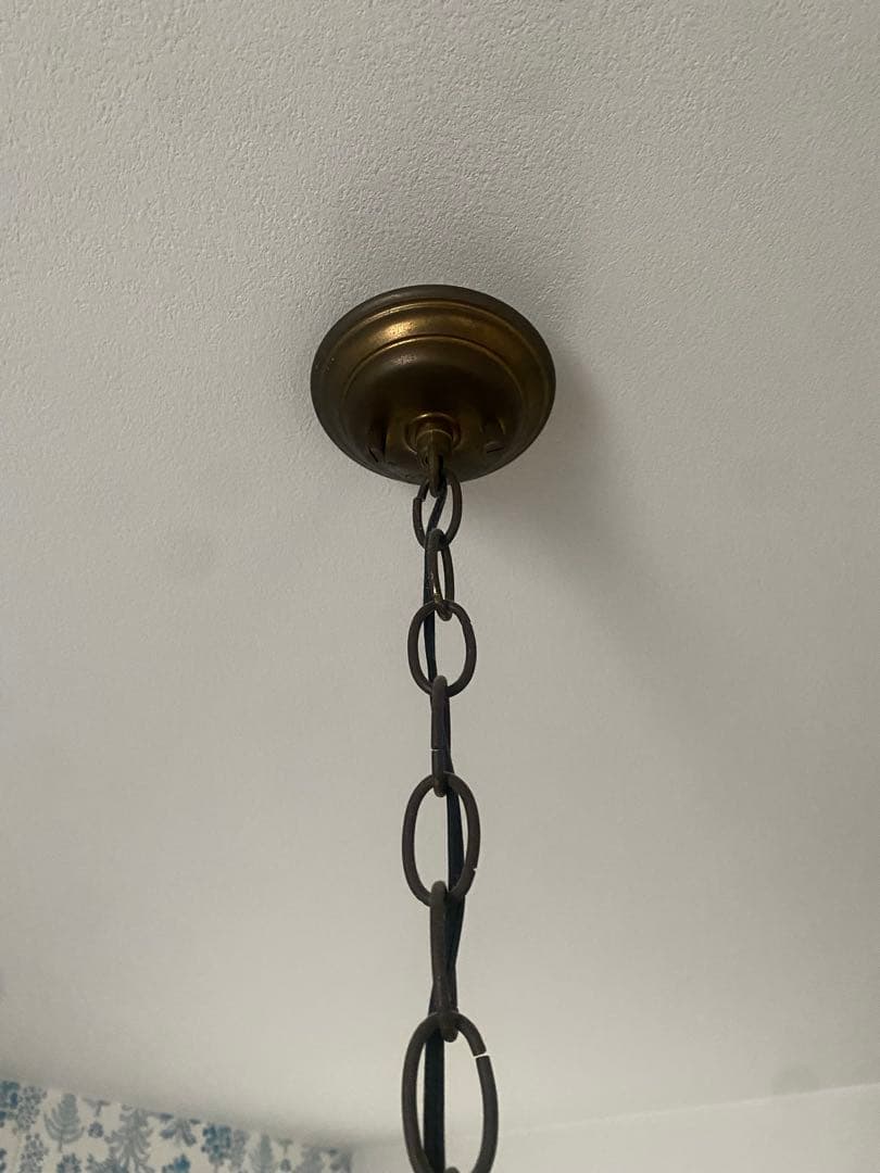 アメリカビンテージ　目黒通りアンティークショップ購入　木製のペンダントライト