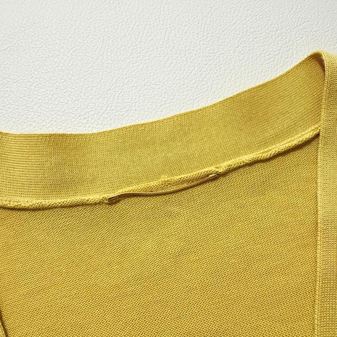 アパルトモン　ドゥーズィエムクラス　コットンシルクⅤネックカーディガン　黄