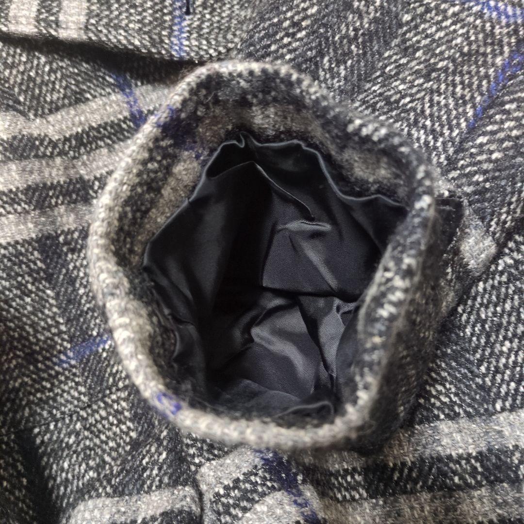 バーバリーロンドン モヘヤ混 ウールコート ノバチェック シャドーホース 44