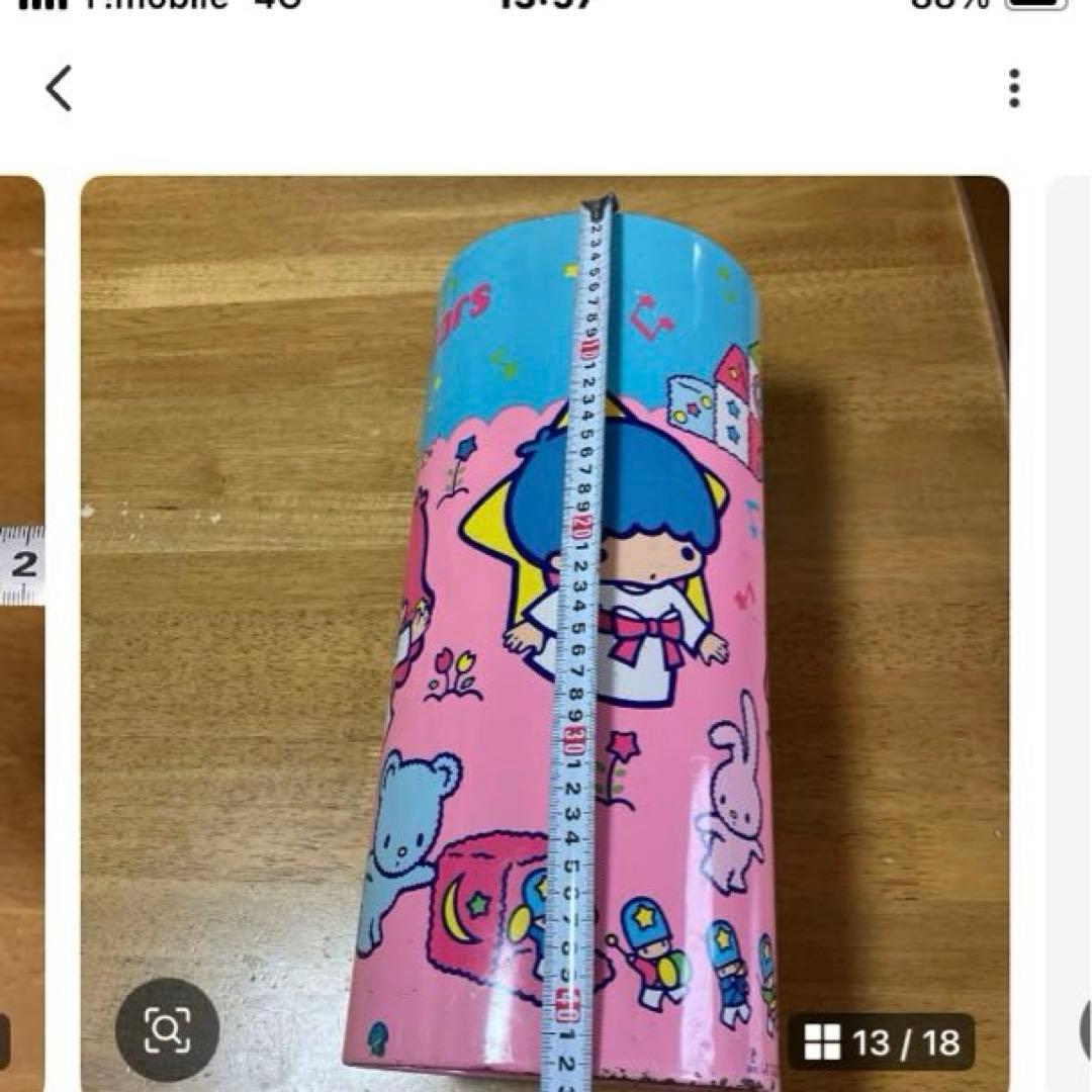 サンリオ　キキララ　（ジャンク品）ゴミ箱　レトロ〜同梱3000円