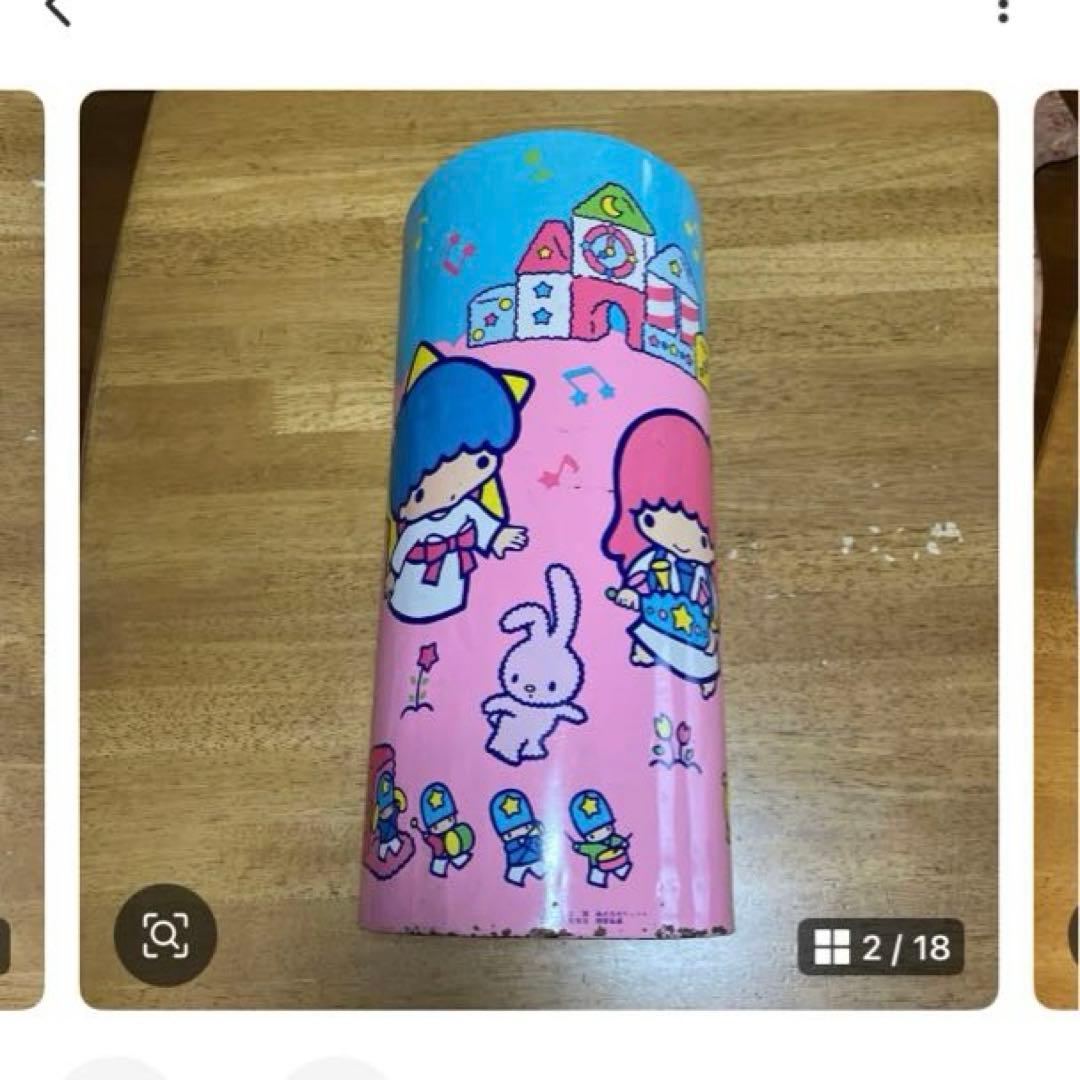 サンリオ　キキララ　（ジャンク品）ゴミ箱　レトロ〜同梱3000円