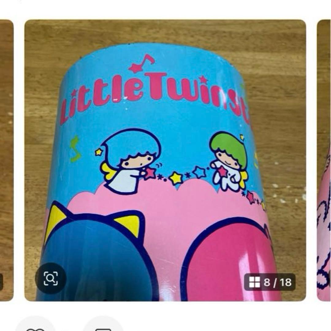 サンリオ　キキララ　（ジャンク品）ゴミ箱　レトロ〜同梱3000円