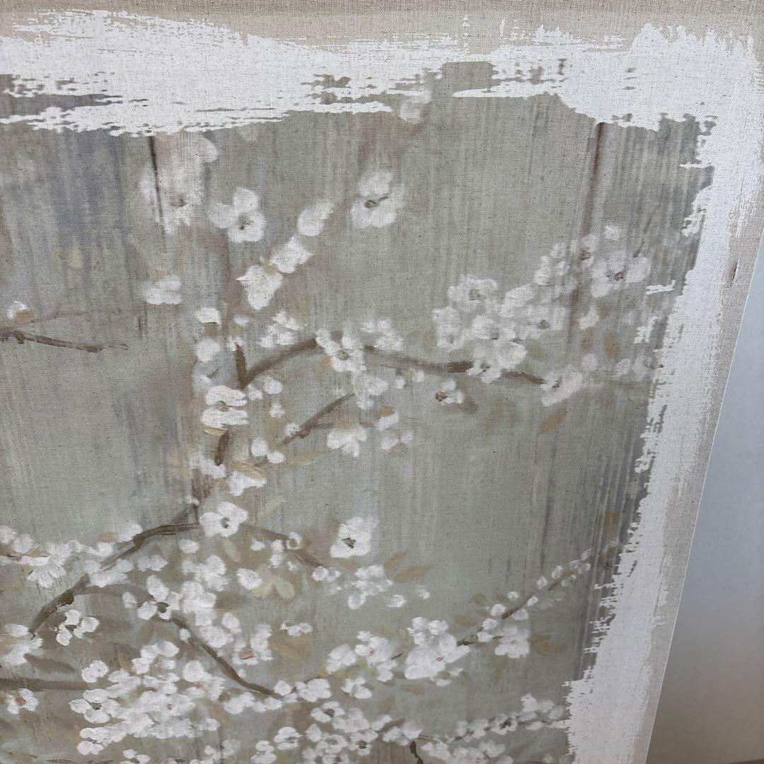 送料込み❣️早物勝ち❣️大幅値下げ！‼️サラグレース　グレー背景の桜装飾画