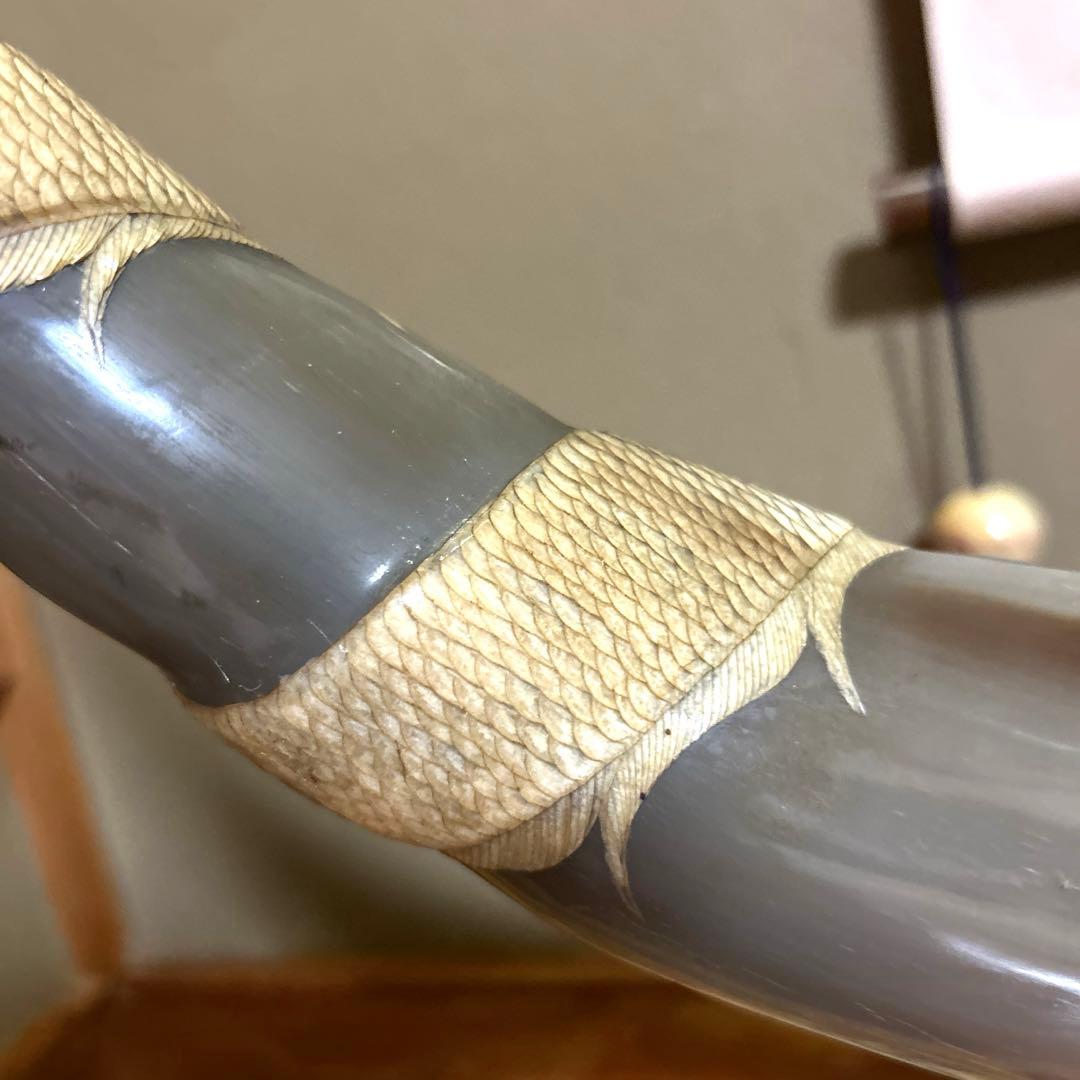 水牛 角 龍　置物 インテリア　骨董品