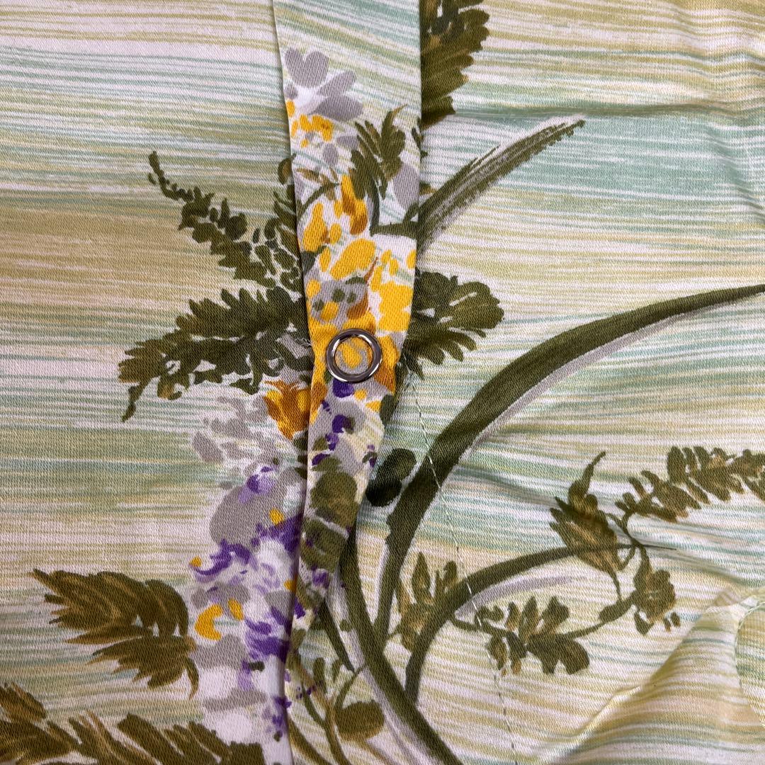 レトロ大阪西川花柄ハイロン掛け布団