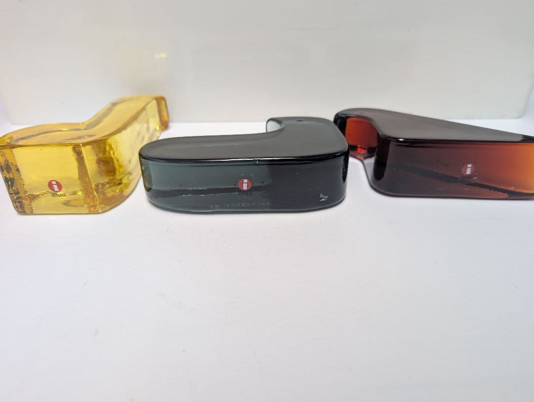 ※かまやつページ　ミナペルホネン　イッタラ　北欧ガラスバード　３個セット