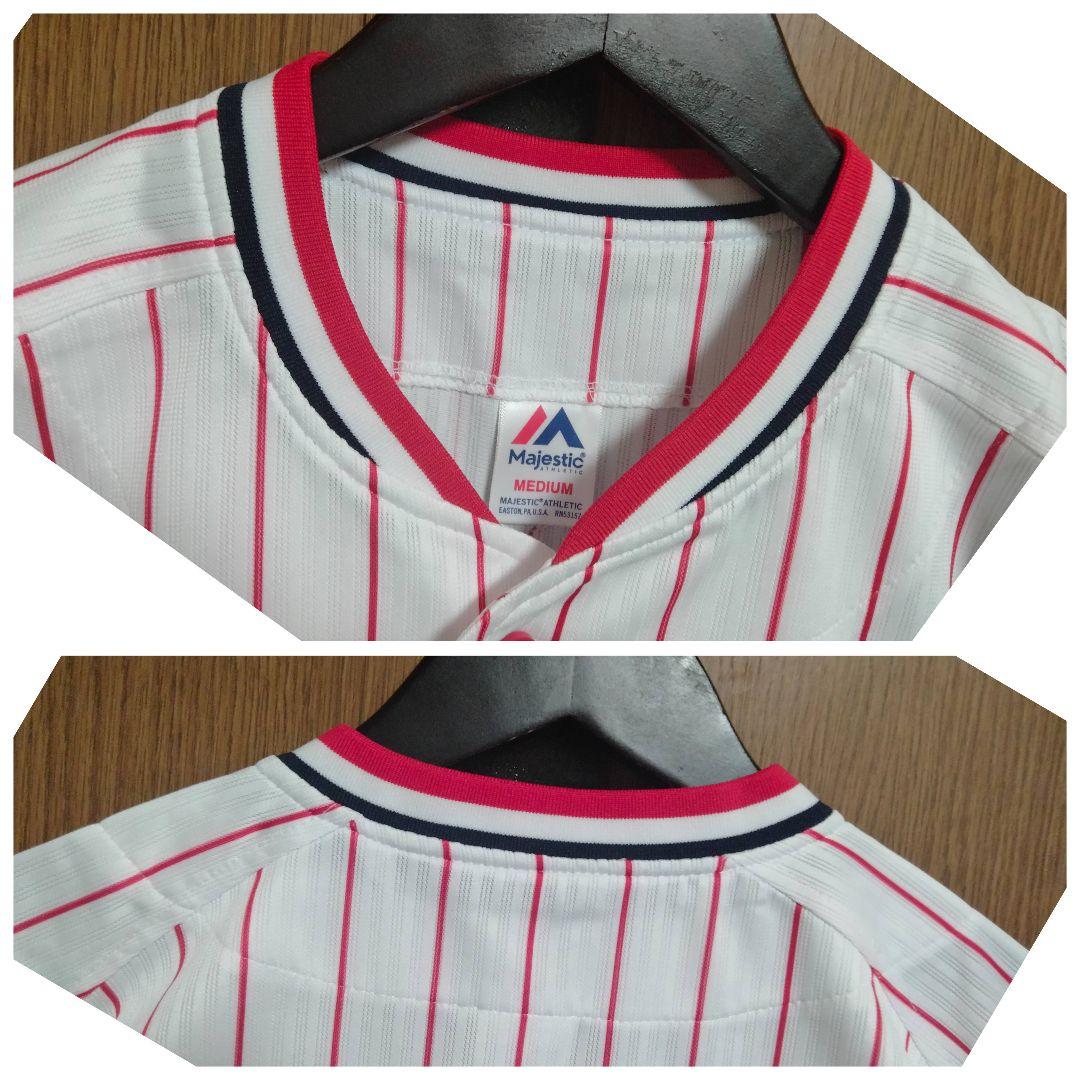 マジェスティック ヤクルト 松岡健一コーチ 2022サイン入り刺繍ユニフォーム