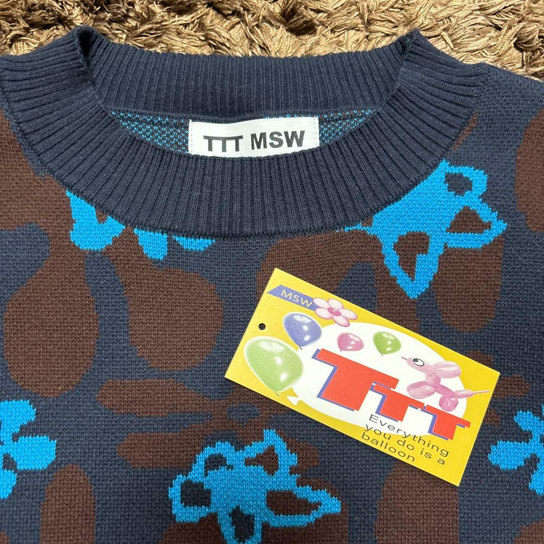 TTT MSW フラワーパターン ニットベスト