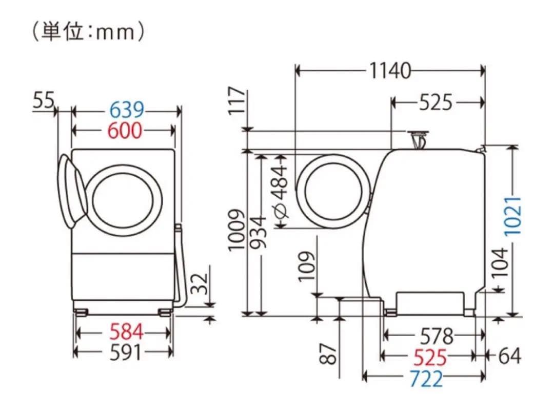 2015年式 10kg6kg Panasonicドラム式洗濯機NA-VX5E2L