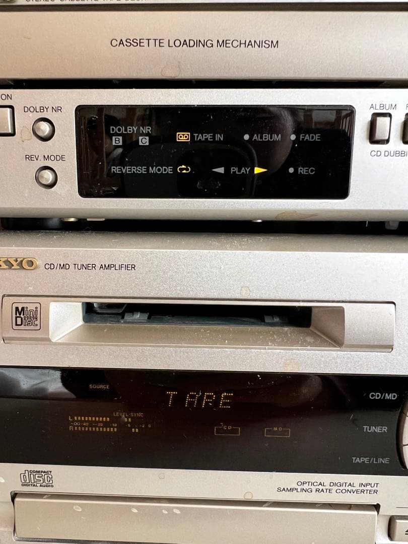 【ジャンク】ONKYO FR-V3 ミニコンポ CDカセットラジオ