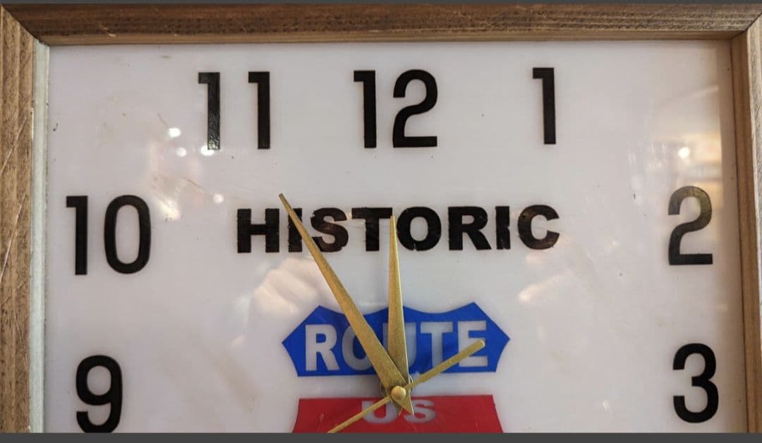 アメリカンクロック★時計★ガレージ★ルート66★ネオンクロック★ヴィンテージ加工